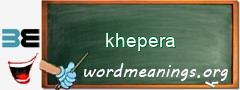 WordMeaning blackboard for khepera